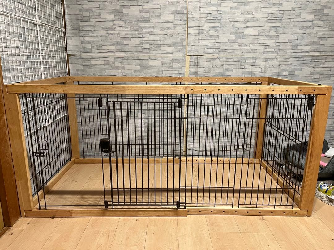 Richell 犬用ケージ 木製フレーム　中型犬　大型犬