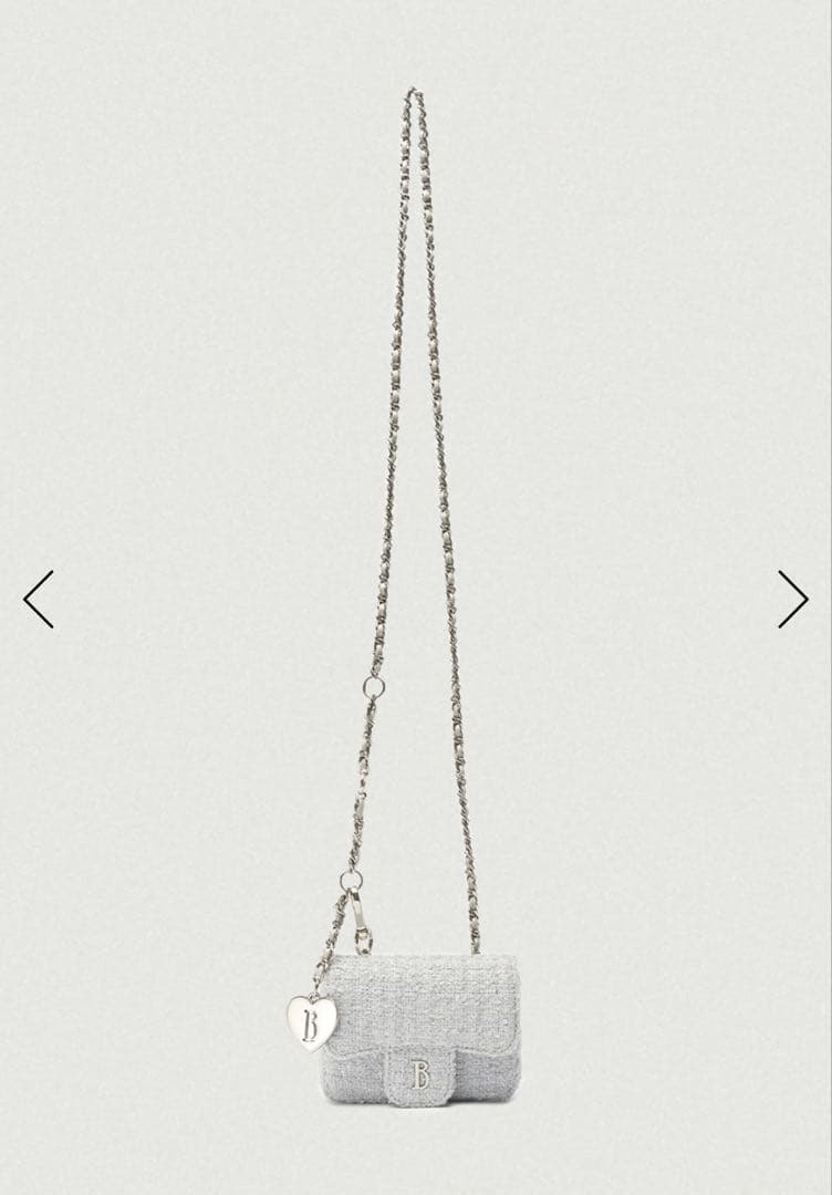 美品thebarnnet tweed chainbelt mini bag