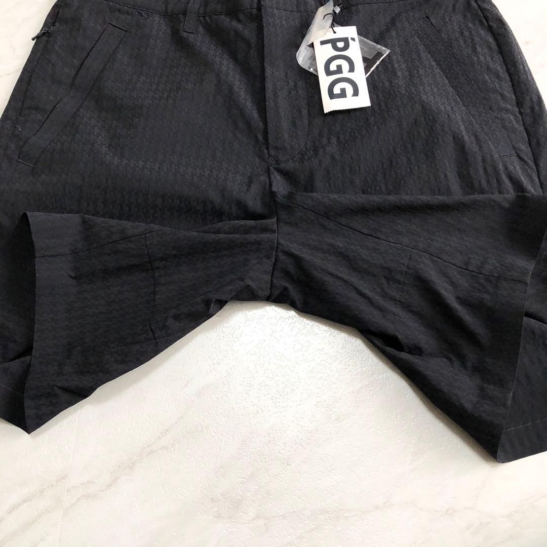 【近年モデル 新品】PGG ショートパンツ 千鳥格子 ストレッチ 速乾 ネイビー