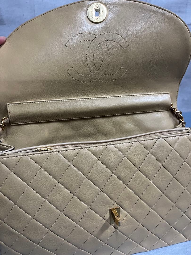 ☆【美品】CHANEL マトラッセ28 チェーンショルダー Sフラップ ベージュ