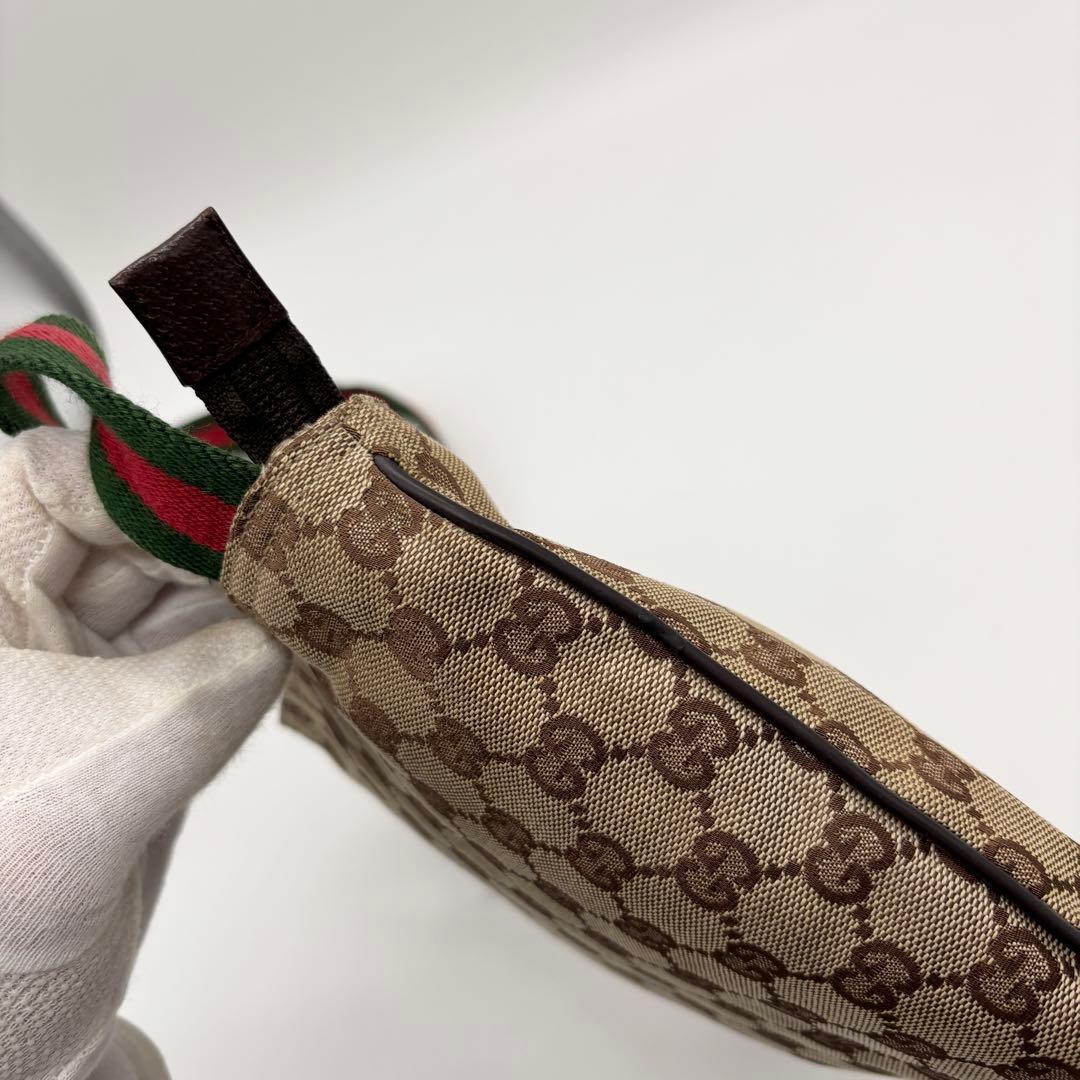 美品 ✨ グッチ シェリーライン ショルダーバッグ サコッシュ GG