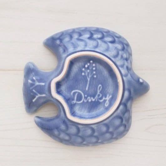 新品　美濃焼　Dinky　トリ 小皿　ブルー