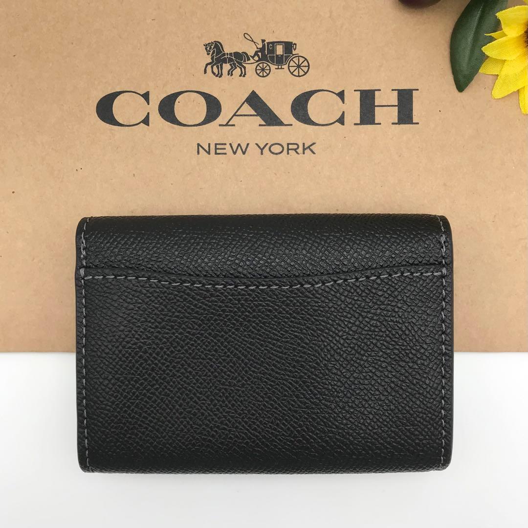 COACH 大人気！！ フラップ カードケース ブラック 名刺入れ 新品