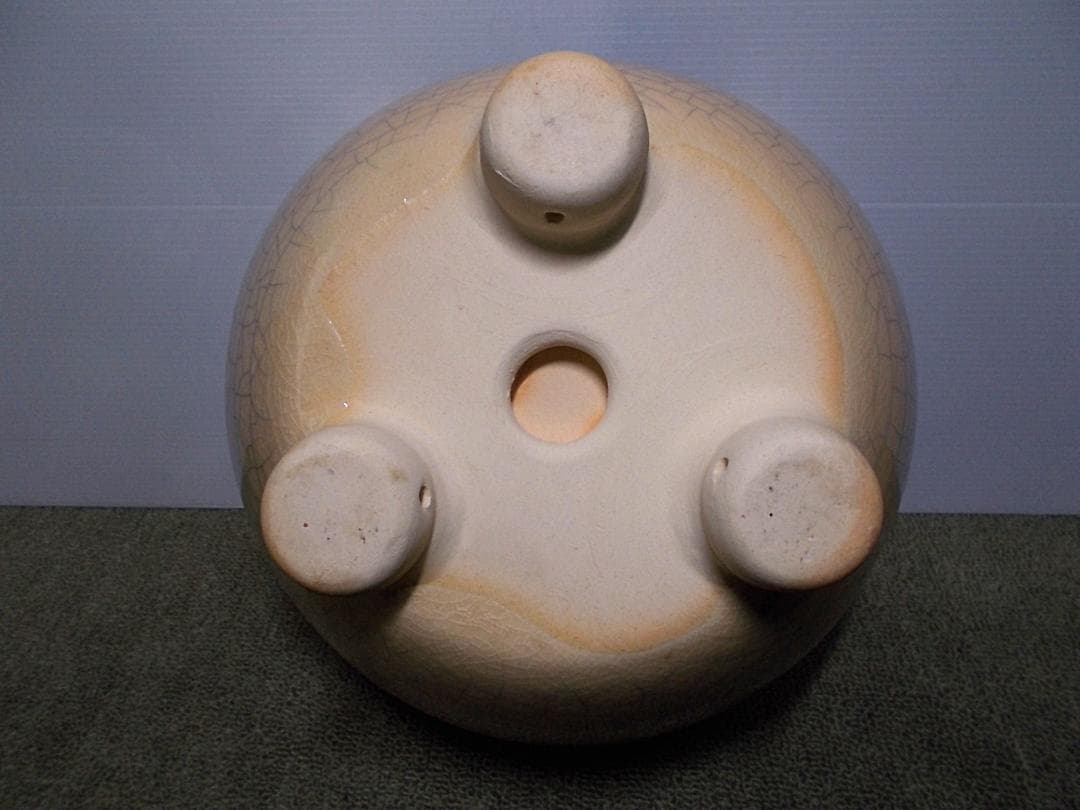 茶道具 薩摩焼枇杷色 風炉釜セット 未使用五徳 あじろ鉄 釜環 敷板 真鍮製火箸