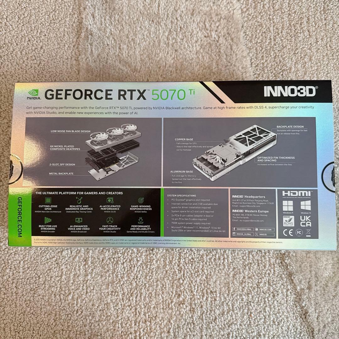 グラフィックボード・グラボ・ビデオカード ELSA RTX5070TI X3 OC 16GB INNO3D