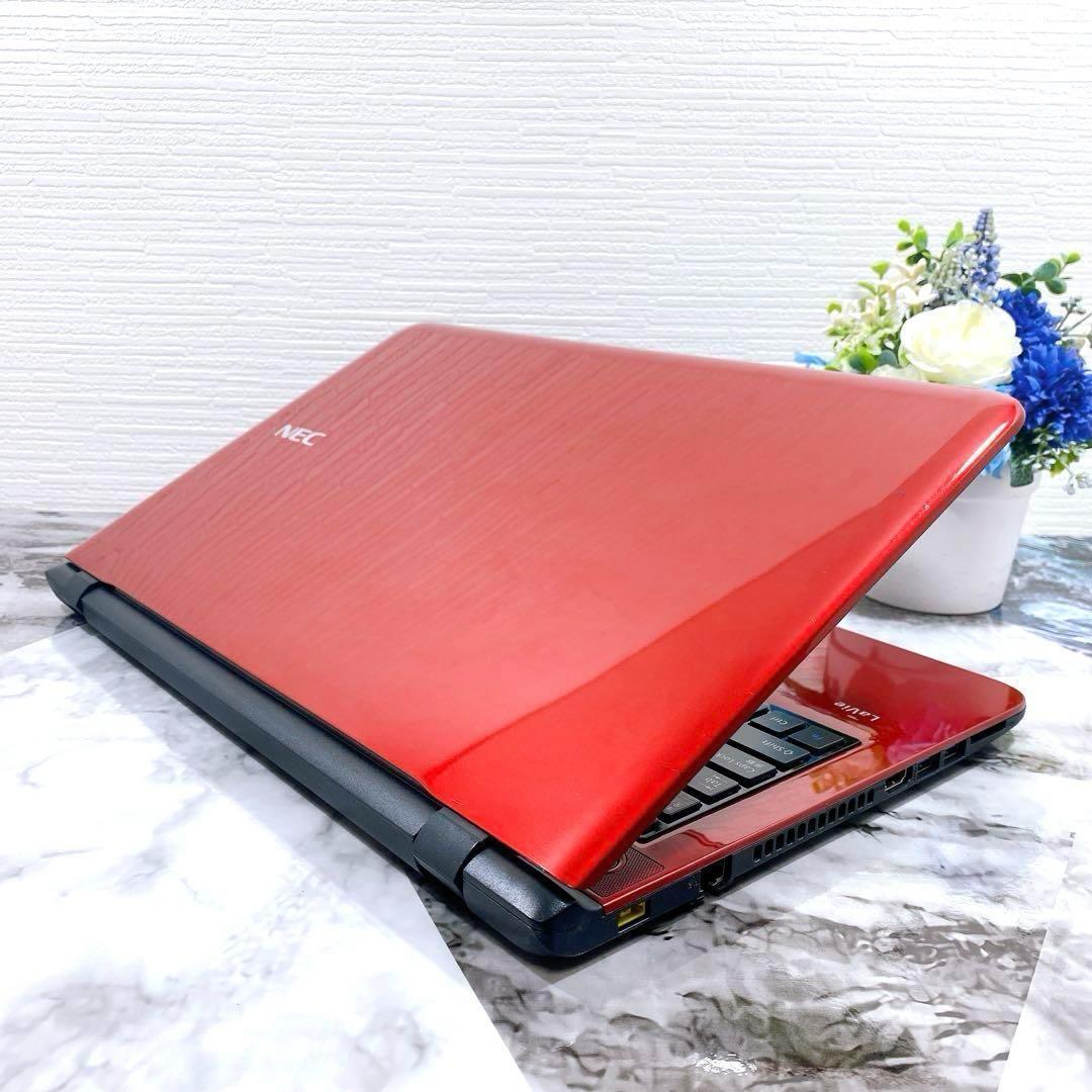 可愛い赤❤薄型ノートパソコン✨大容量✨新品SSD512G✨ Windows11