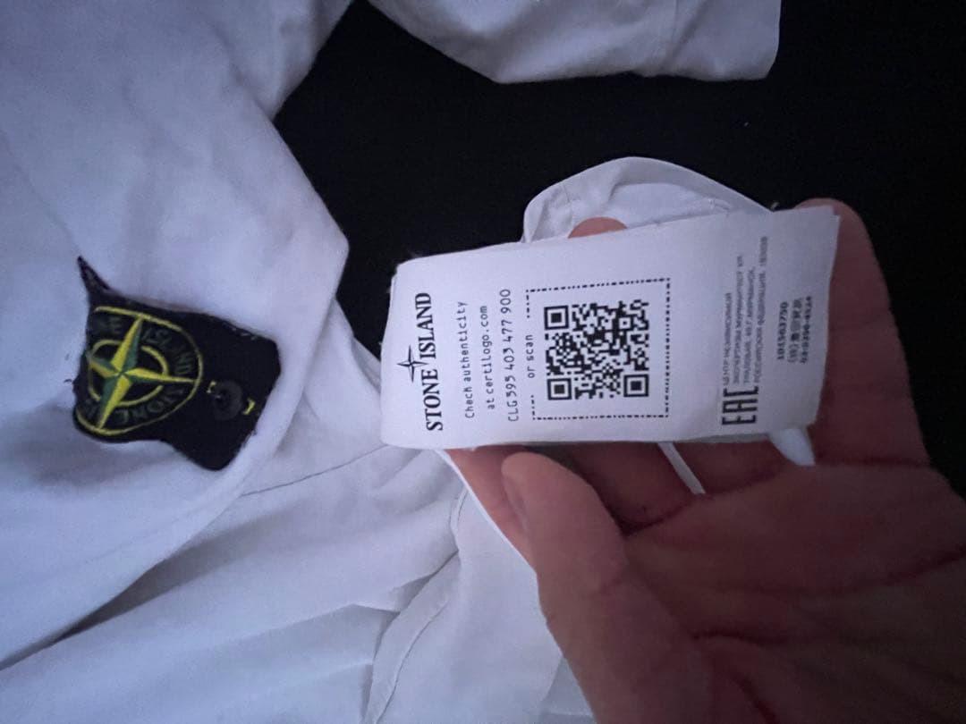 STONE  ホワイト長袖Tシャツ