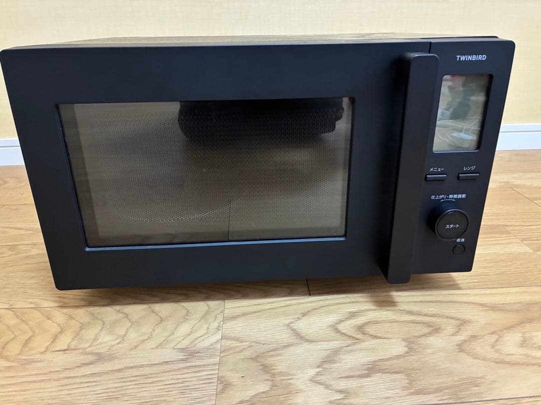 美品　2023年製 ツインバード　フラット電子レンジ DR-F282B動作確認済