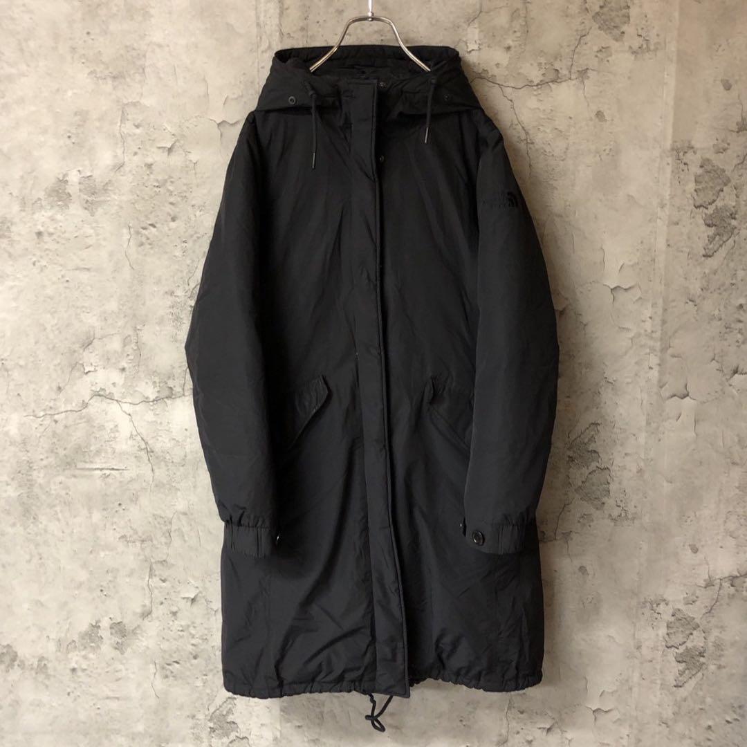 刺繍　肩ロゴ　ブラック　M ザノースフェイス　中綿　ナイロンコート