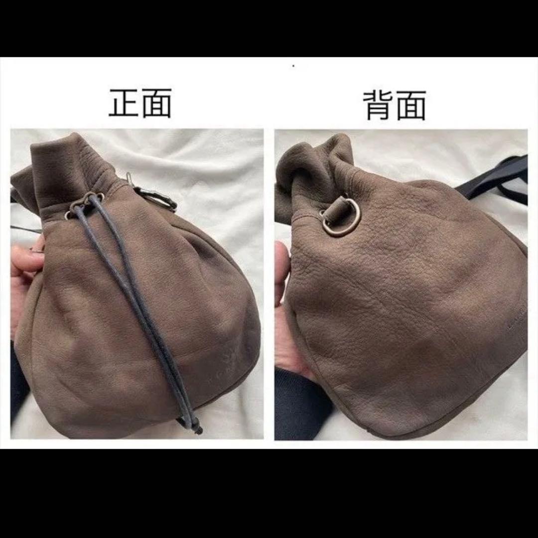 新品未使用 エゾ鹿革レザーバッグ ミニショルダーバッグ ROKUBO 一生モノ