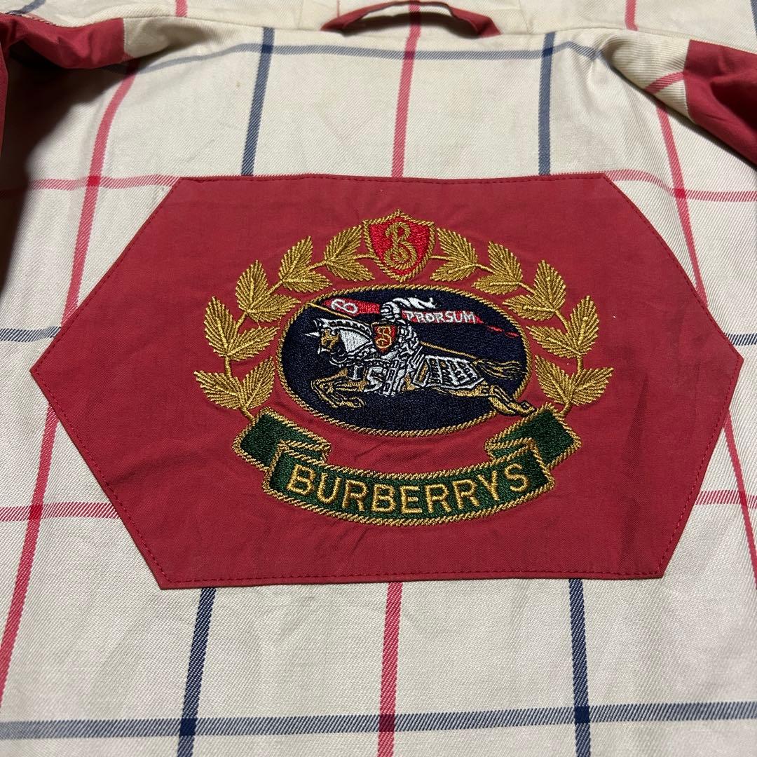 ビッグロゴ バーバリープローサム ジップ ジャケット ハーフコート フード 金釦