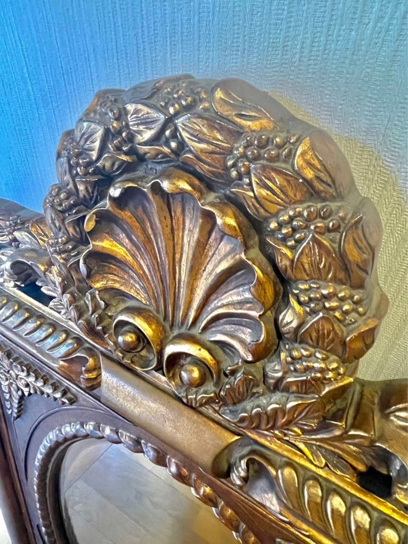 【高級豪華鏡/希少特大サイズ】大人気のアンティーク調 壁掛け鏡 ウォールミラー