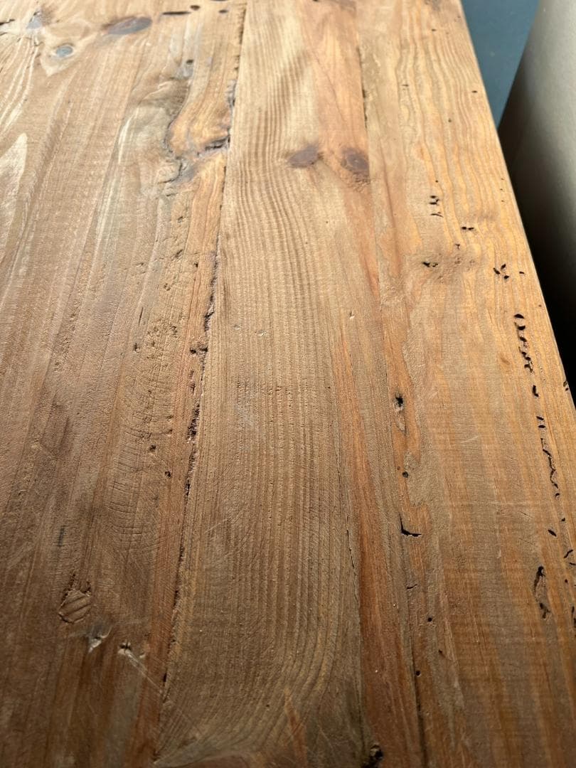 天然木 コンソール 140cm幅 WE-883 パイン古材 ラック アンティーク