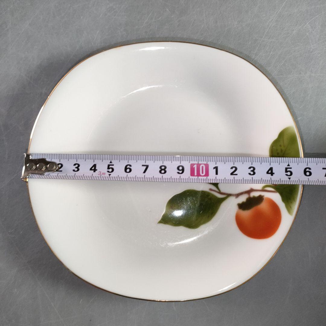 A1341-1/有田焼/深川製磁/果実文銘々皿 苺皿6客・柿皿5客/懐石道具/
