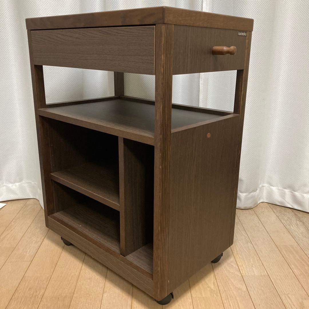 カリモク家具［ボナシェルタ］デスクワゴン／マルチワゴン フック／キャスター付