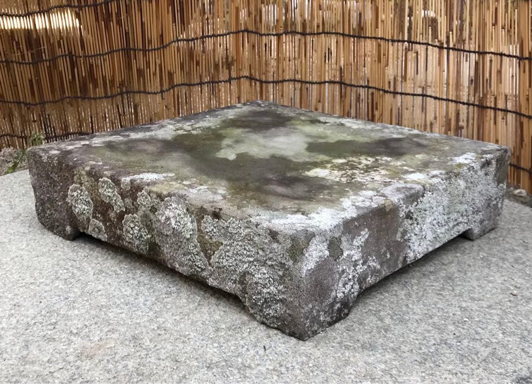 【天然石・足付き台石・盆栽台・飾り台・オブジェ】庭石置物箱庭造園坪庭ガーデニング