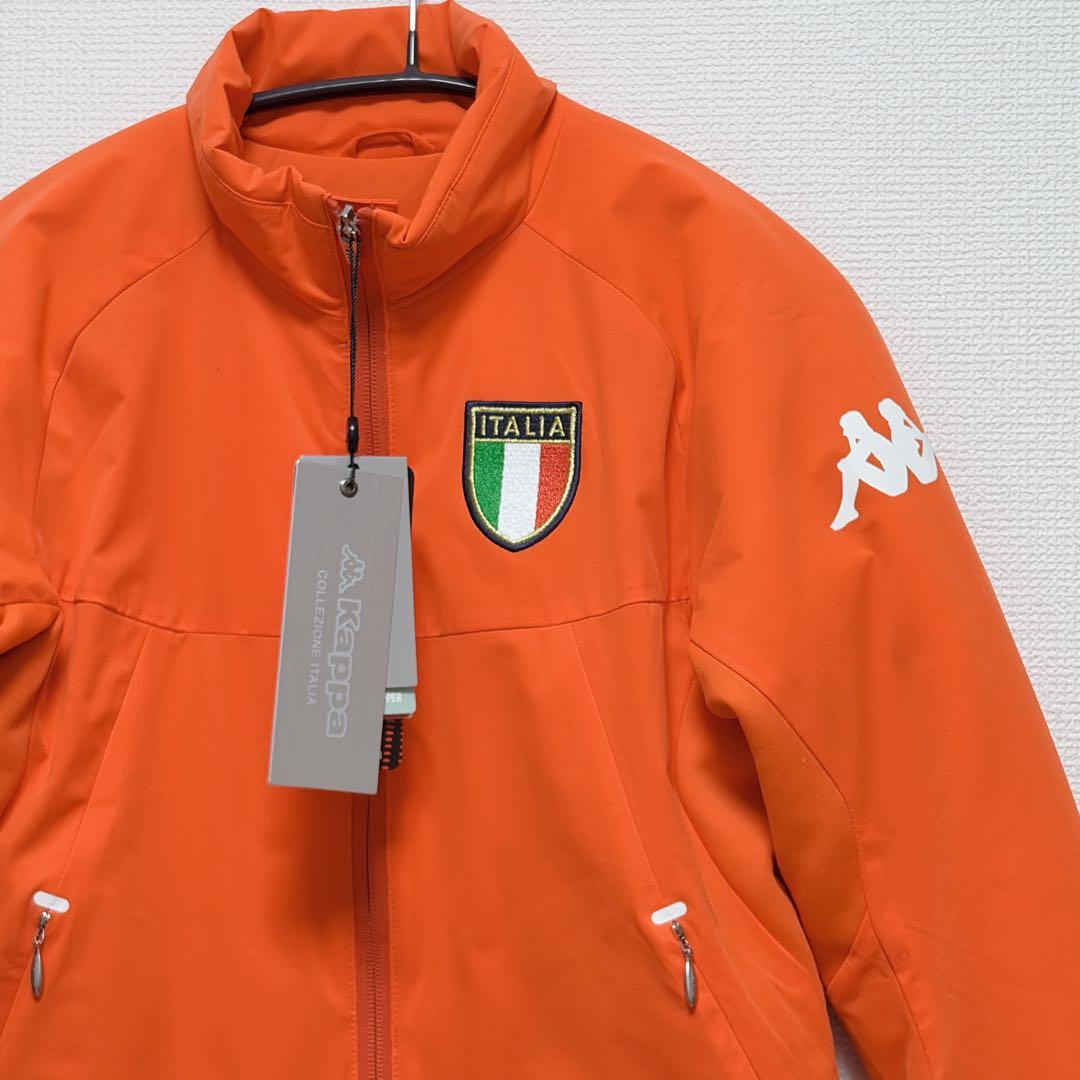 新品未使用　Kappa カッパ　イタリア国旗刺繍　ゴルフジャケット オレンジ　M
