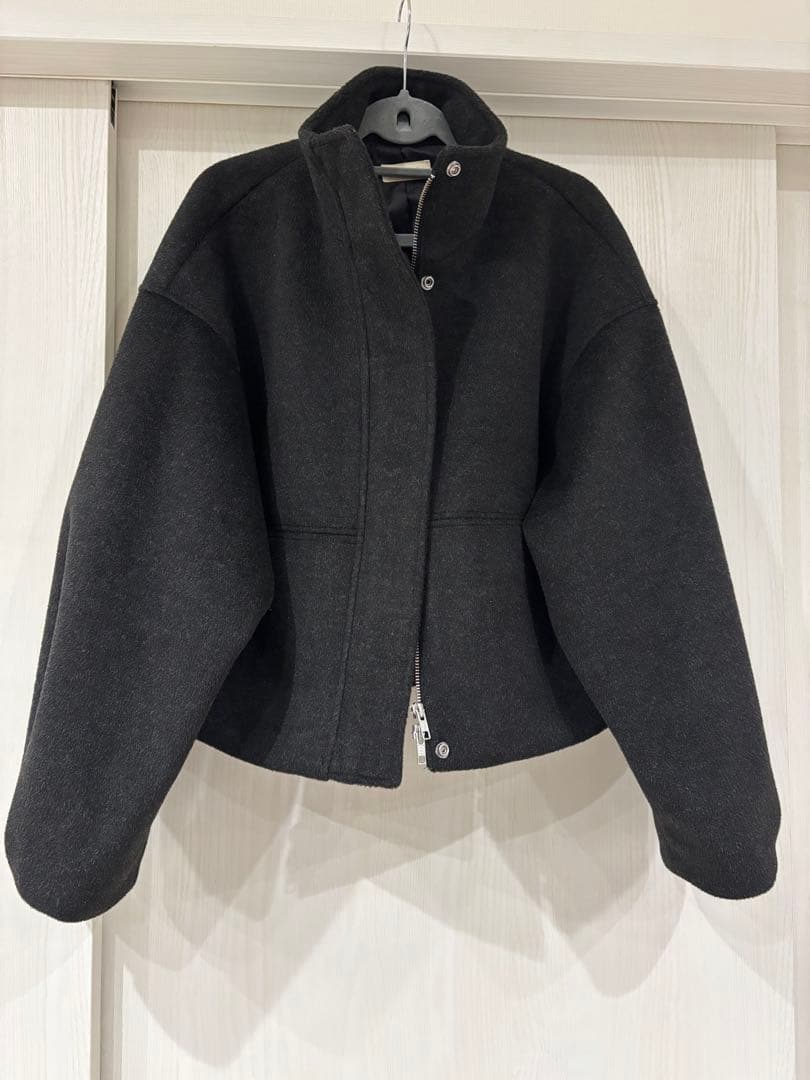 Reurie ダブルジップショートウールコート