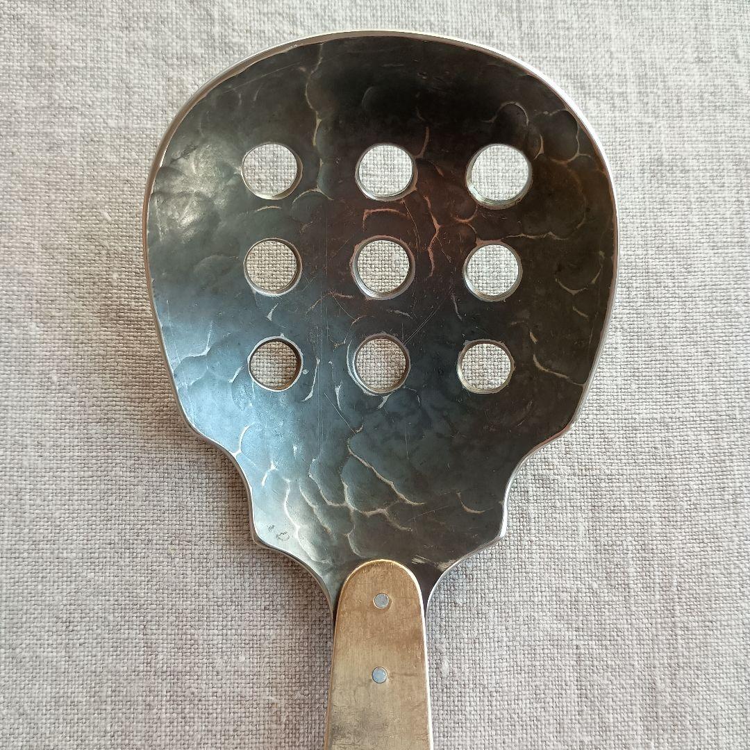 小西光裕サーブスプーン　サーブスプーン(穴あり)の2品　レア刻印あり