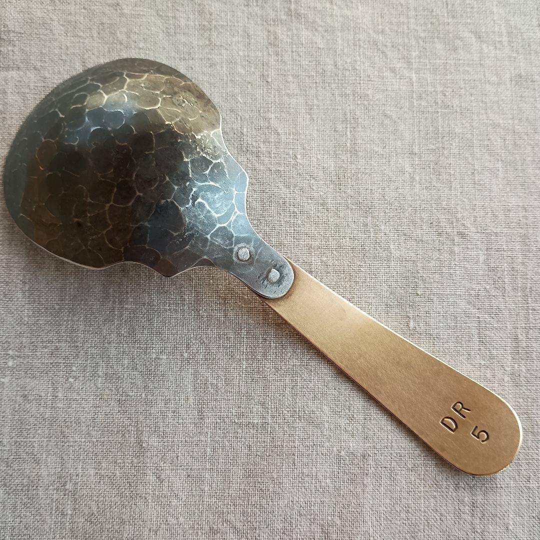 小西光裕サーブスプーン　サーブスプーン(穴あり)の2品　レア刻印あり