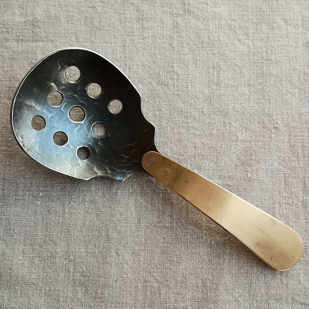 小西光裕サーブスプーン　サーブスプーン(穴あり)の2品　レア刻印あり