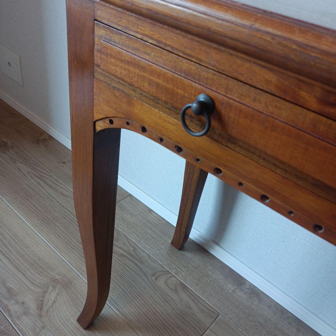 【 ギギliving 】 チーク無垢材 デスク 猫足