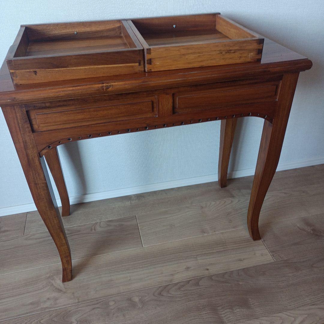 【 ギギliving 】 チーク無垢材 デスク 猫足