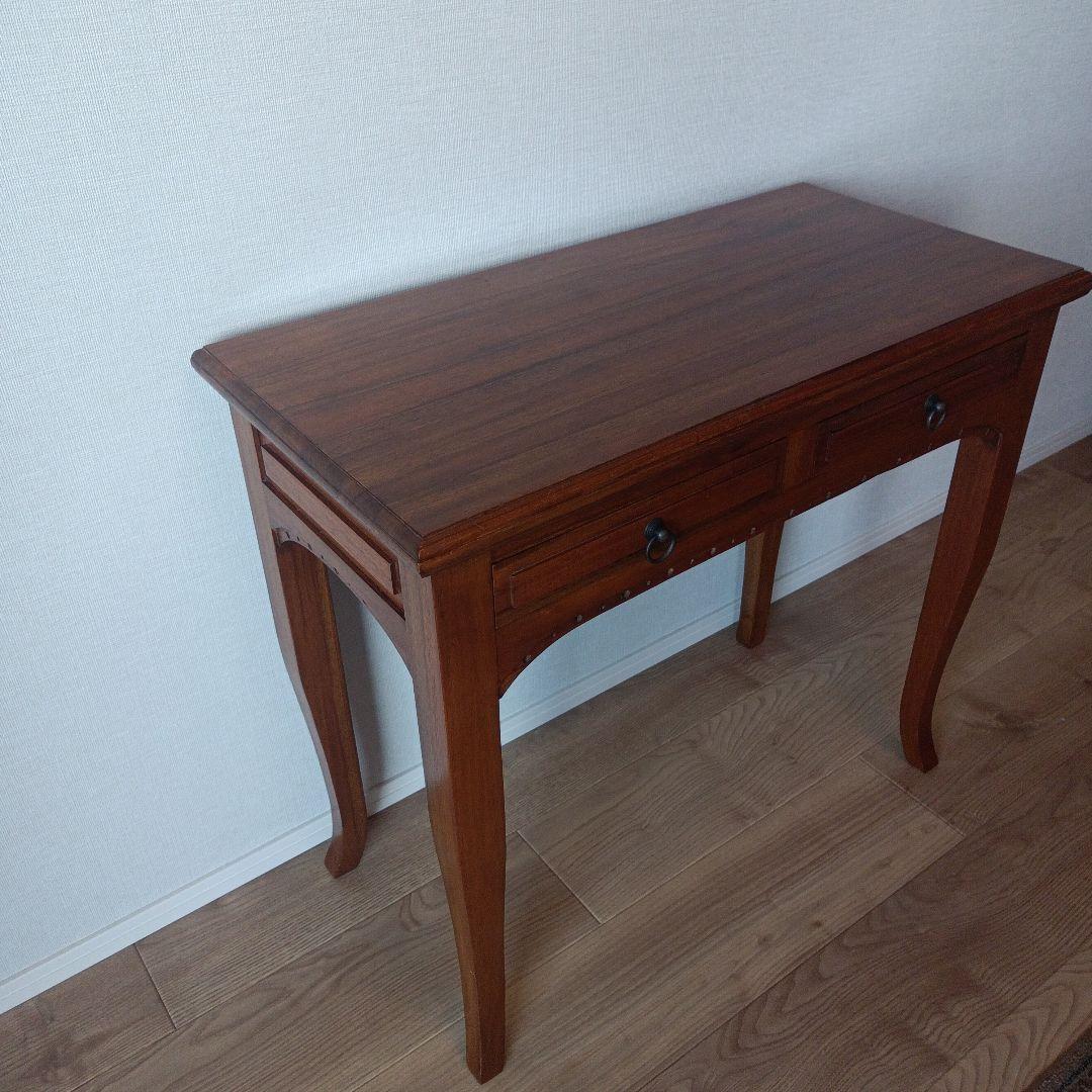 【 ギギliving 】 チーク無垢材 デスク 猫足