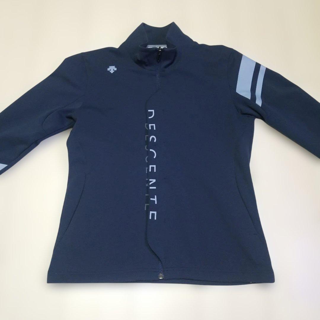 【入手困難】デサントゴルフ ロゴプリント ジャージー ジャケット M ネイビー