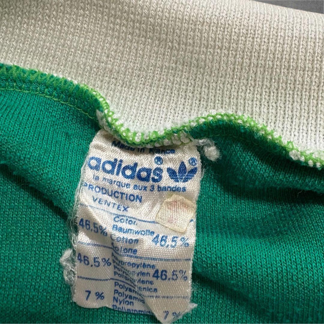 【J53】70s adidasベンテックスサッカーシャツフロッキープリント
