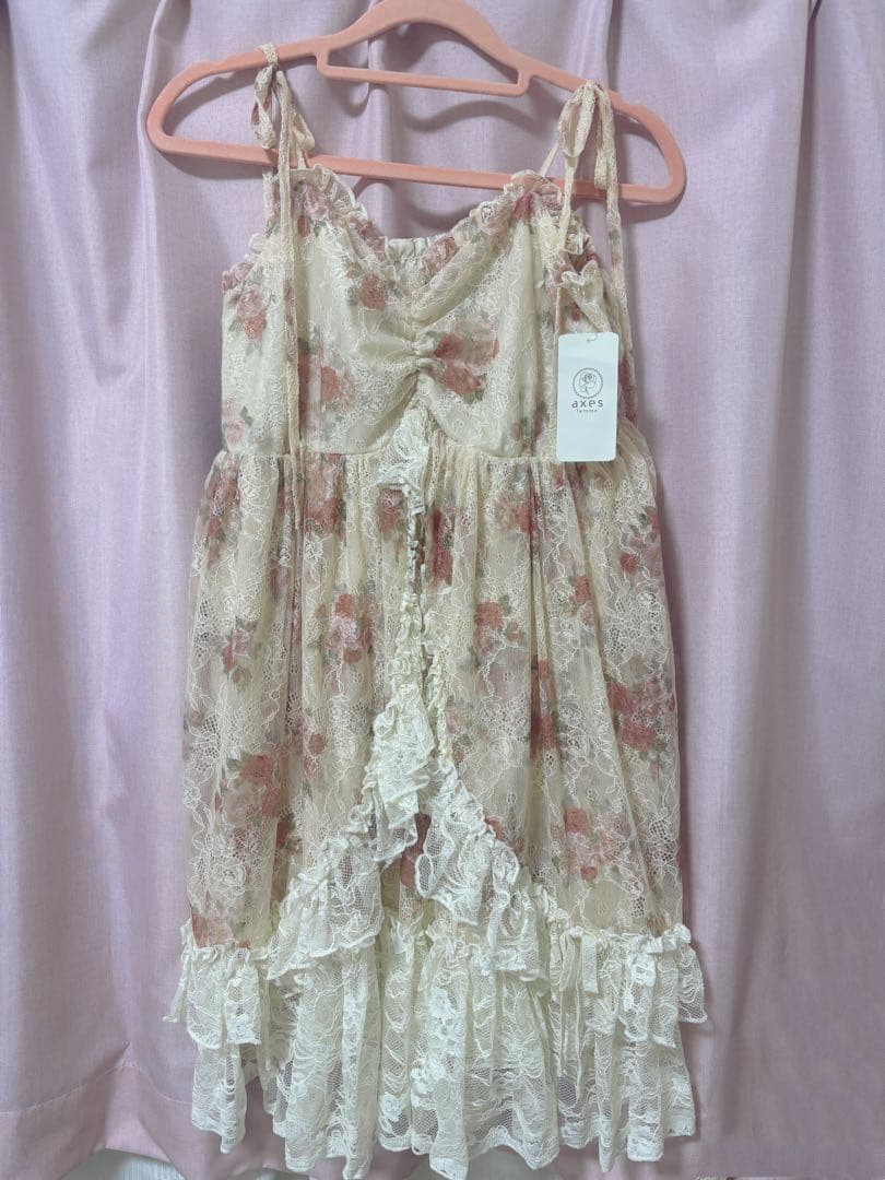 【美品】axes femme ブーケレースキャミチュニック