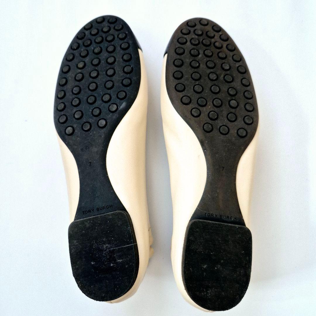 美品✨トリーバーチ TORY BURCH クレア キャップトゥ バレエ US7