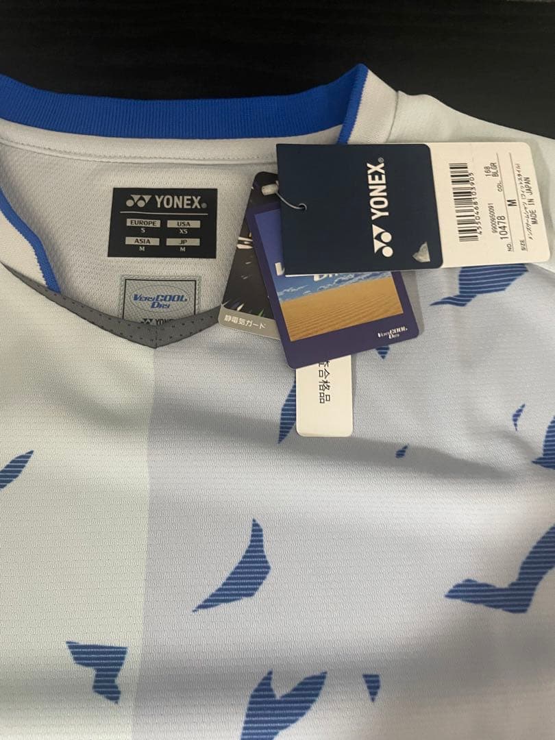 日本代表　YONEX バドミントンウェア M ホワイト・ブルー