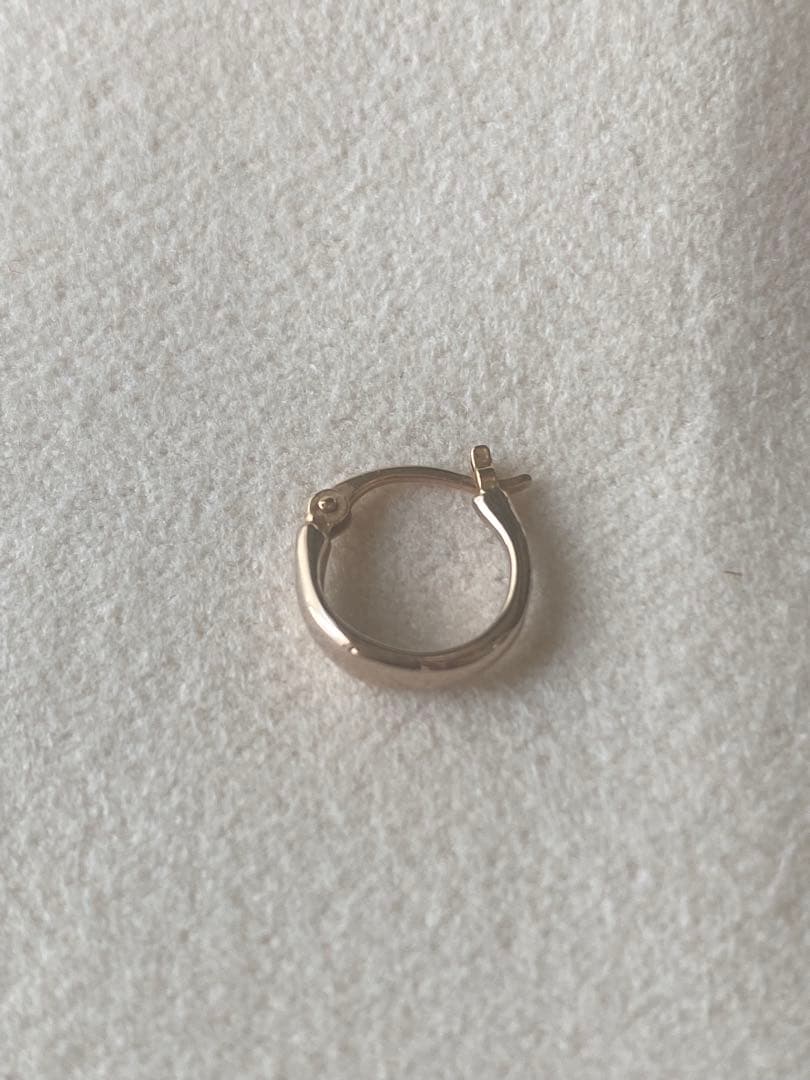 ete フープ ピアス (片耳分) K10 ピンクゴールド