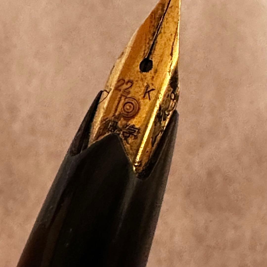 【美品】PLATINUM プラチナム 細字 万年筆 22K