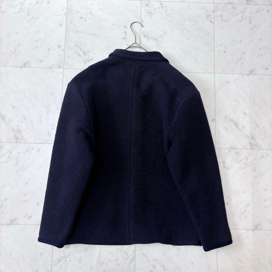 美品 マドモアゼルノンノン ゆったり 圧縮ウール コート ジャケット ロゴ刺繍