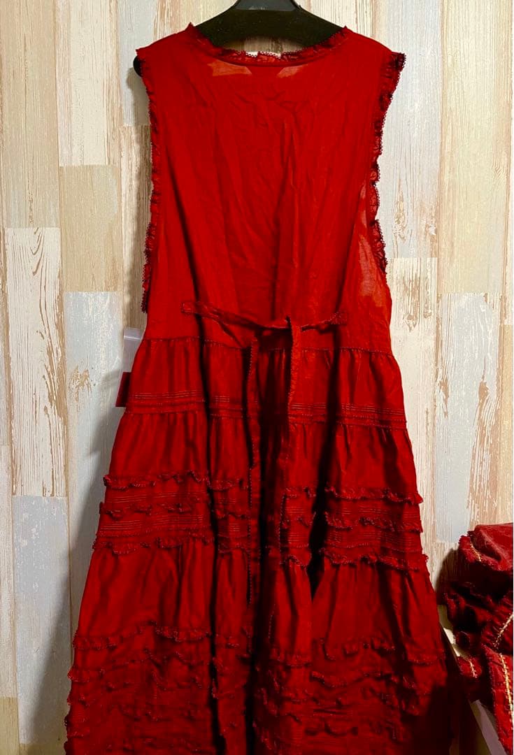 タグ付き新品未使用　ピンクハウス　たくし上げリボン付きローンタブリエ