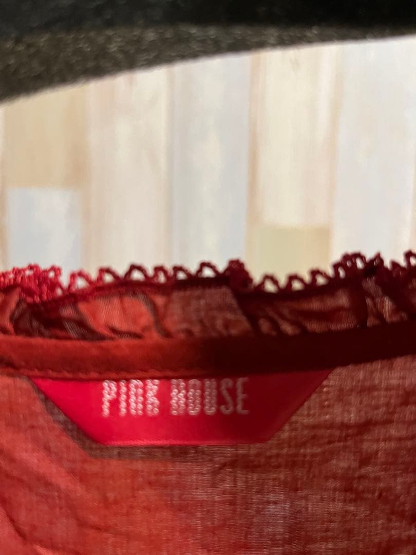 タグ付き新品未使用　ピンクハウス　たくし上げリボン付きローンタブリエ