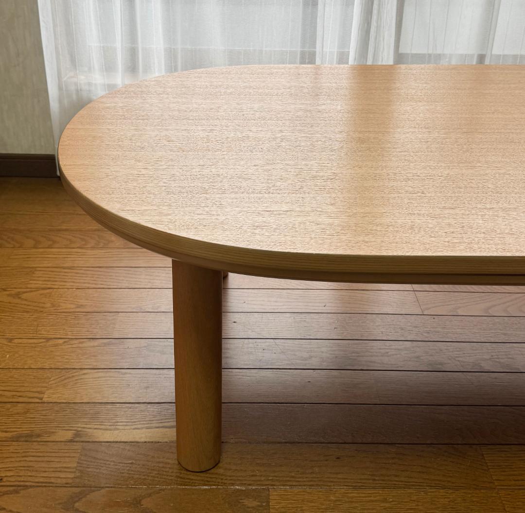 無印　こたつ　テーブル　楕円　ナチュラル　ナチュラル　木目　ヒーター