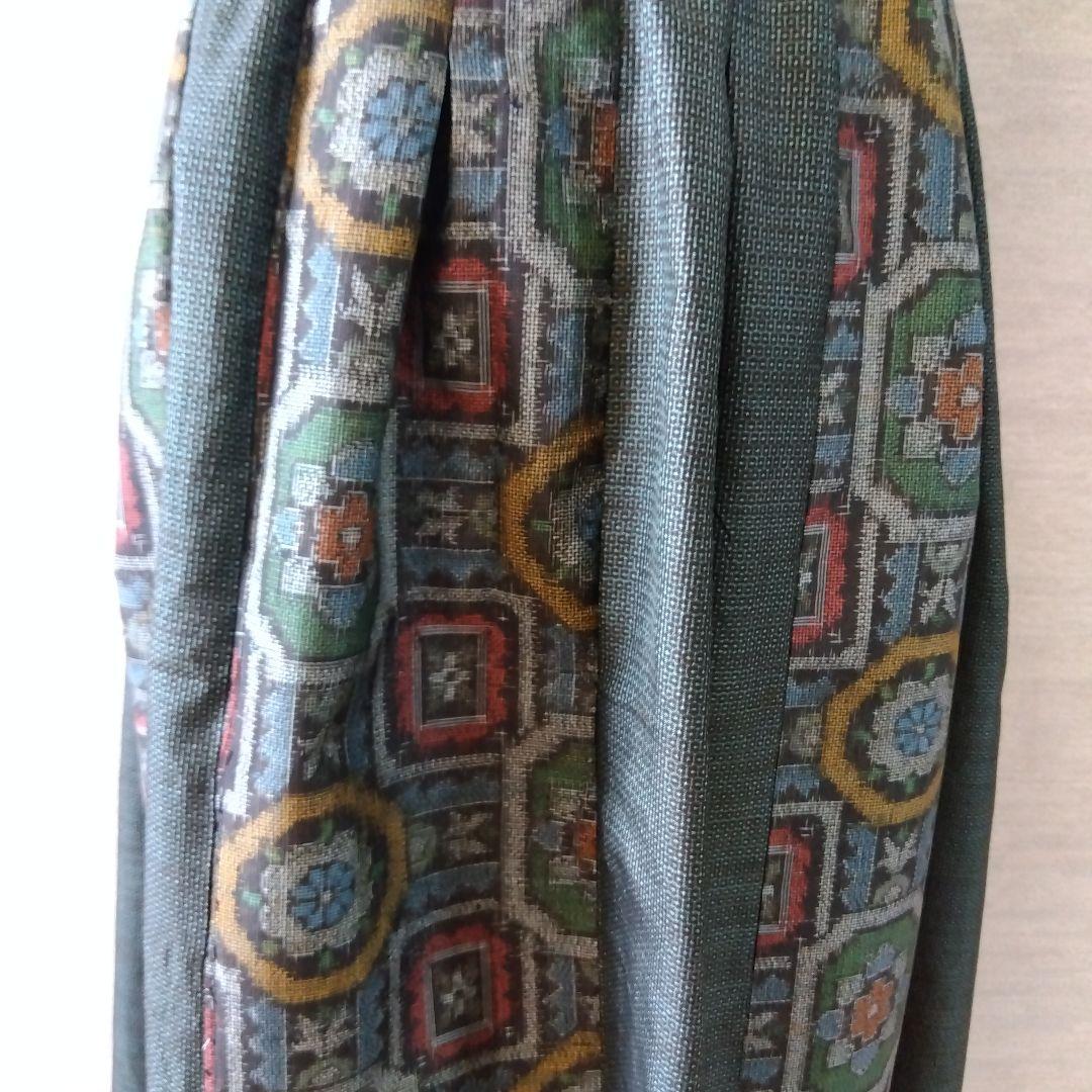 楊貴妃　2026F 021　着物リメイク　2つの緑の大島紬　セットアップ