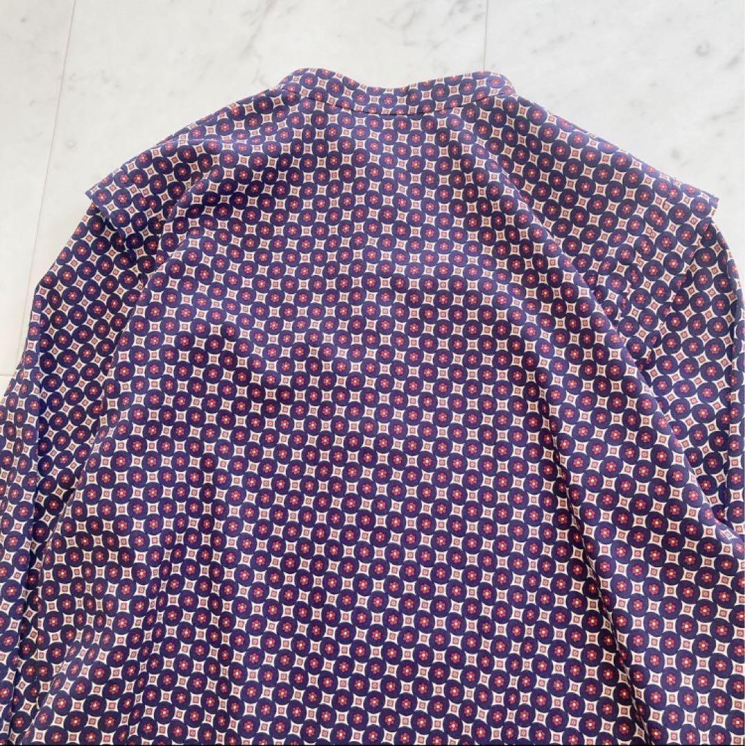 極美品　トゥモローランド　コモンフラワープリント　スタンドカラーブラウス