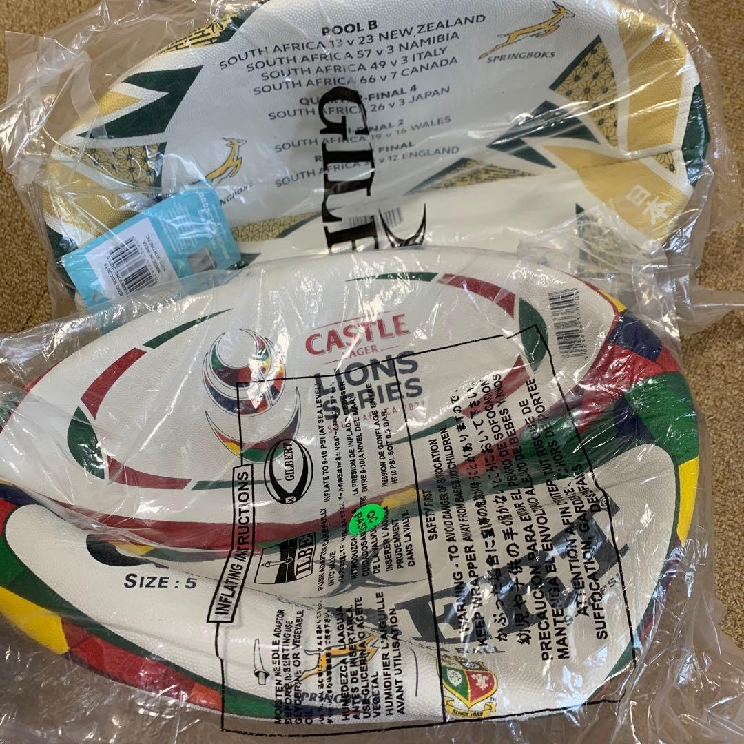 ラグビーボール　ライオンズ　南アフリカ　W杯