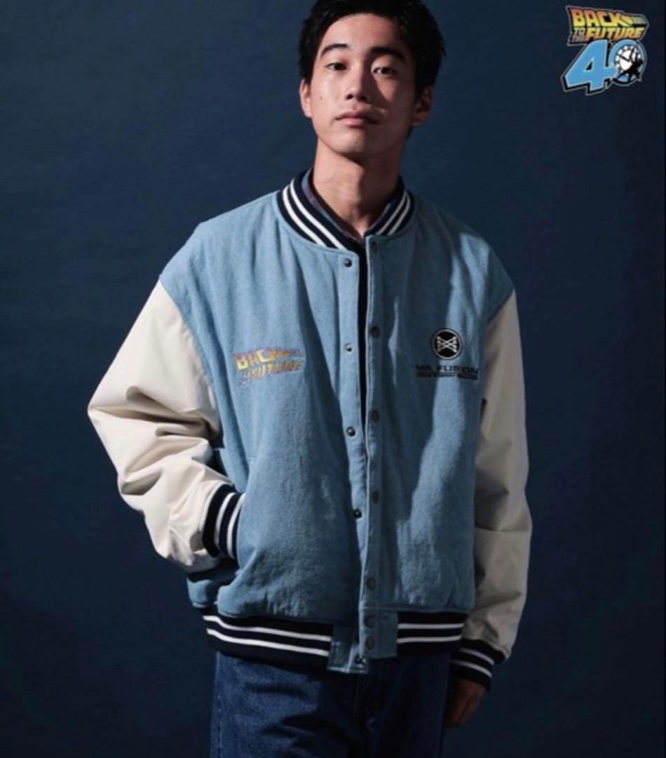 新品タグ付き★ニコアンドバックトゥザフューチャー刺繍スタジャン未使用BTTF