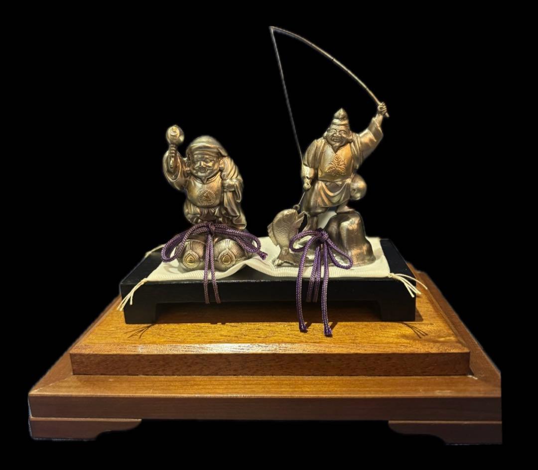 【純銀】 七福神 恵比須様 大黒天様 置物 コレクション 希少