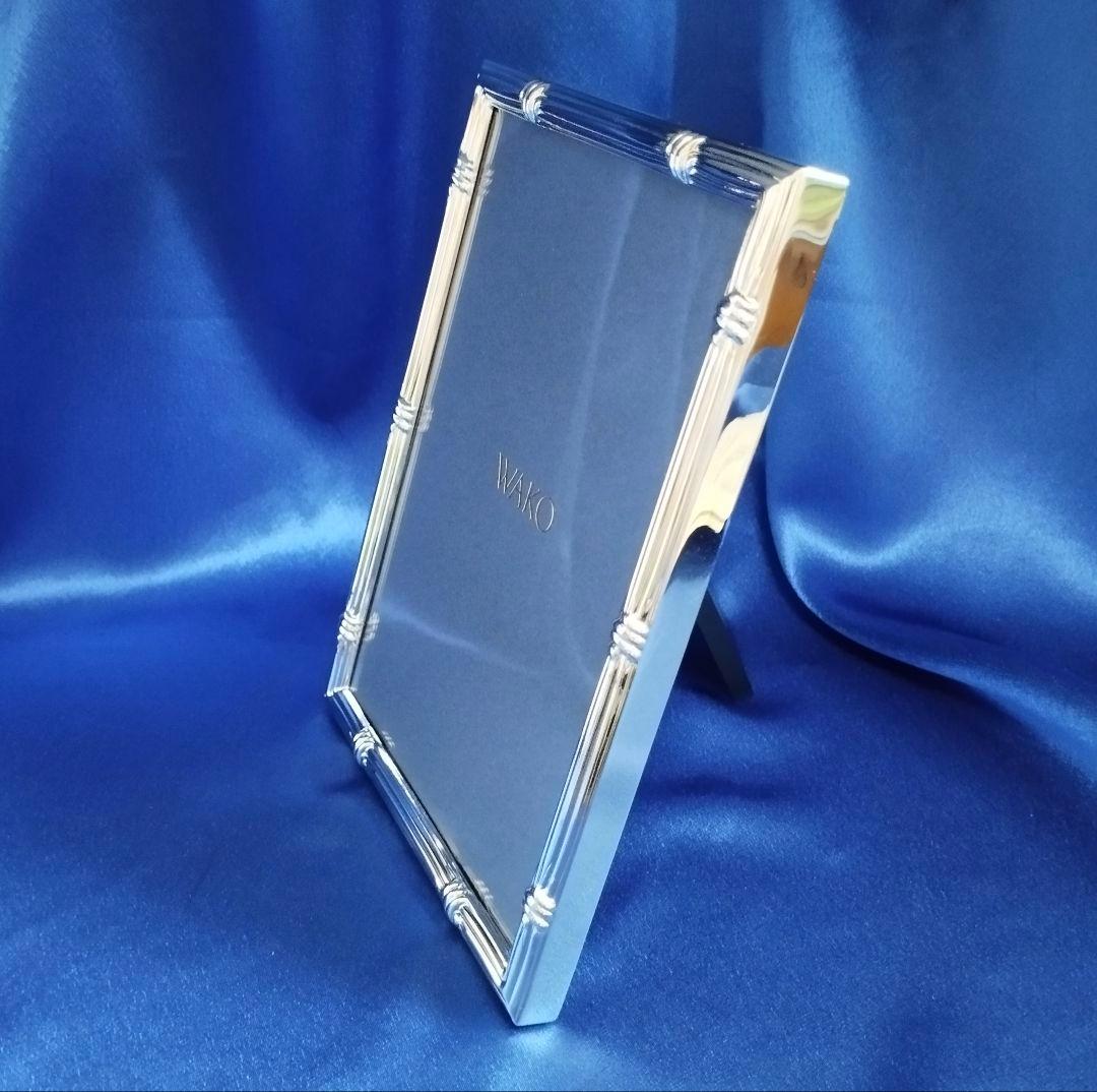 【未使用・美品】銀座WAKO『プラチナフォトフレーム／スパイラル（大）2L』