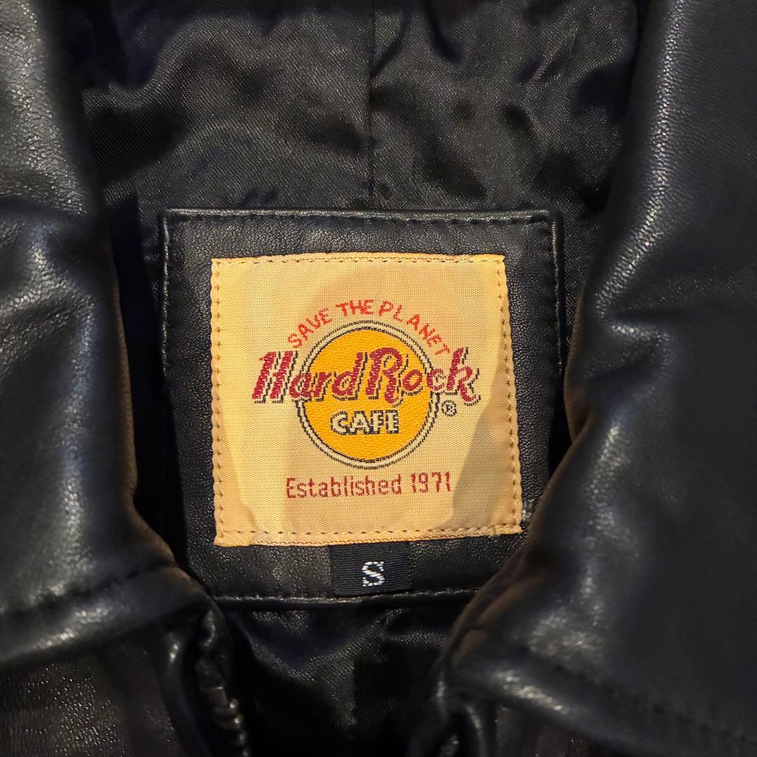 【美品】Hard Rock CAFE レザー ライダース シングル ジャケット