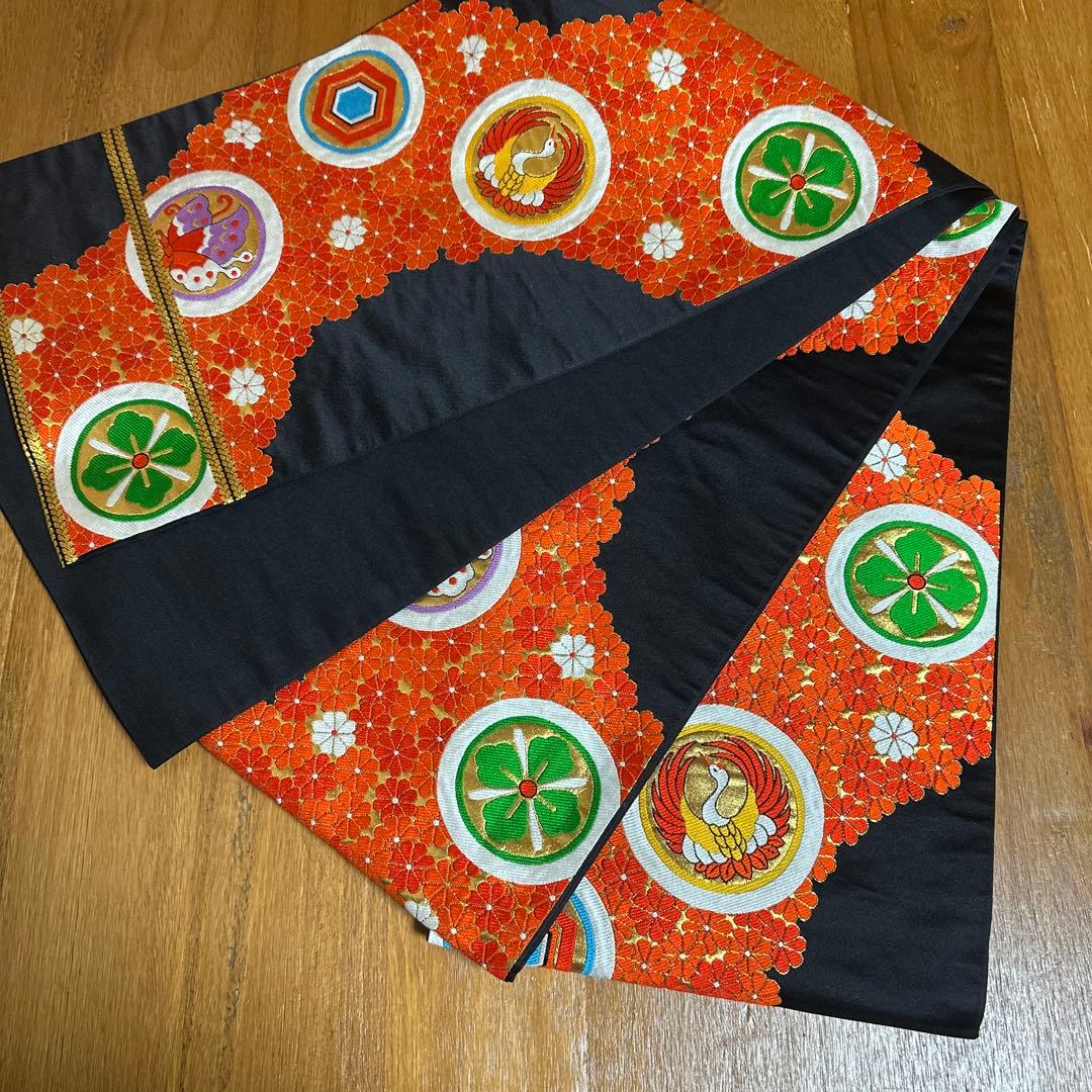 七五三　7歳　着物セット　豪華総絞り風柄　 長襦袢、袋帯、小物セット18ー11