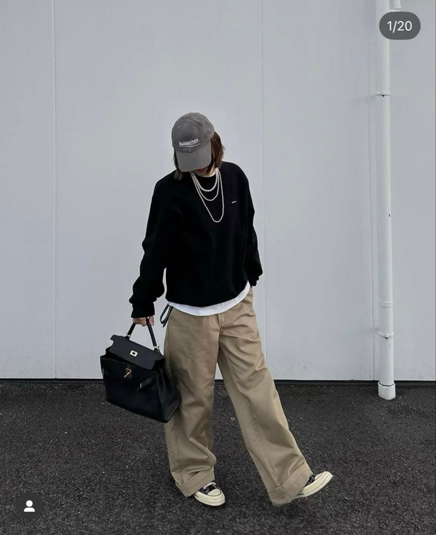 ok.soon×dickies wide chino pants