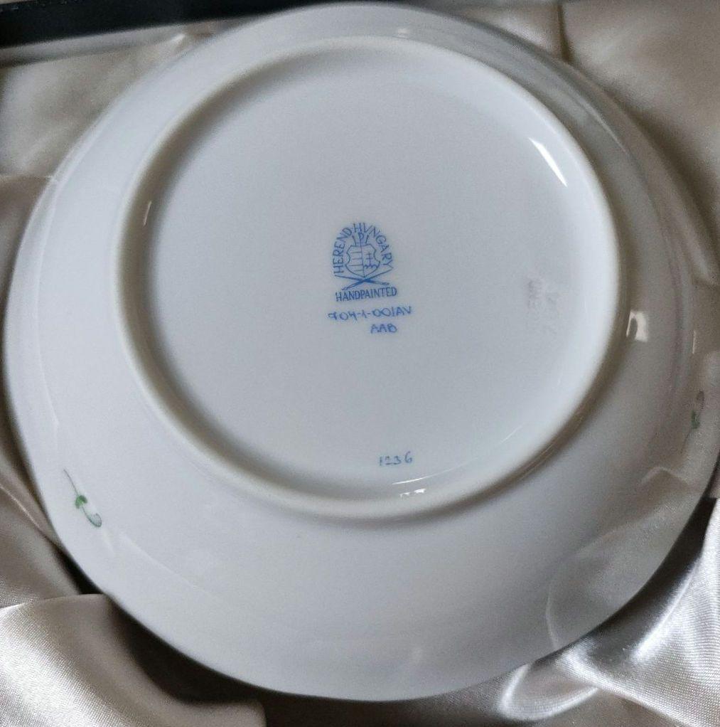 Herend 　ペアフルーツボウル　アポニーグリーン