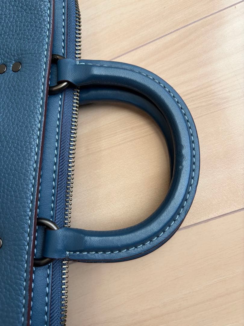 コーチ　11104 ローグブリーフ　グラブタンペブルレーザー　デニム(青系)